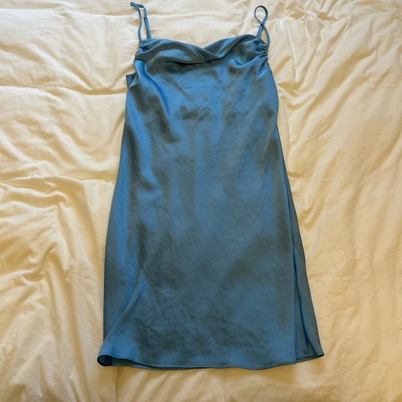 Aritzia Wilfred blue silk slip dress short size S never worn - Picture 1 of 2